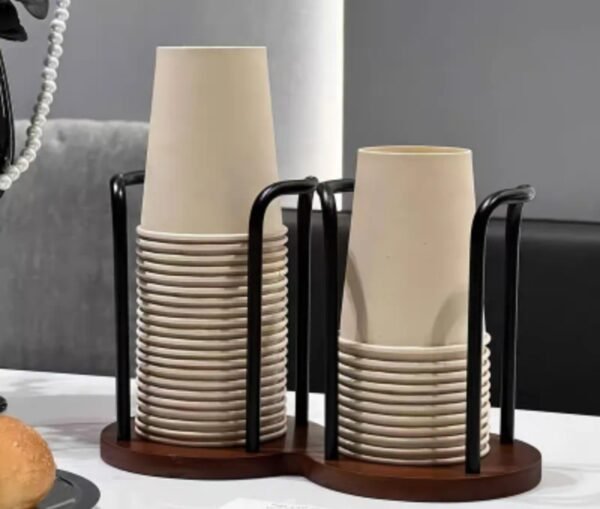 حامل اكواب خشبي