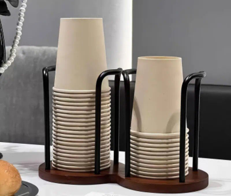 حامل اكواب خشبي